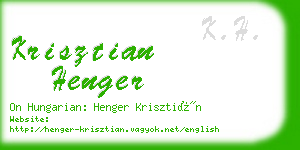 krisztian henger business card